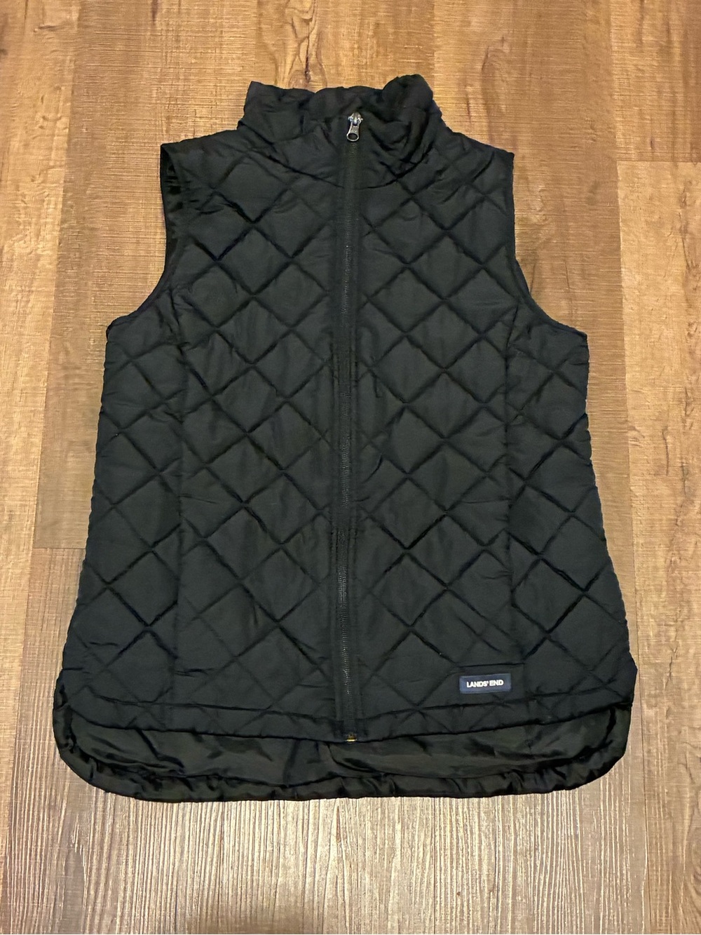 Lands' End Black Diamond-Quilted Packable Puffer Vest
